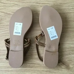 New look deals gold sandals